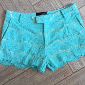 Light teal lacy shorts
